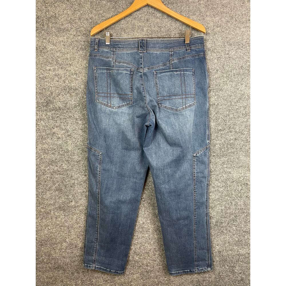 Democracy AB Solution Jeans Women's Sz 14 Blue High Rise‎ Tampered Straight Leg - Picture 8 of 15